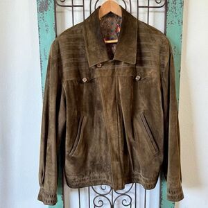Vintage Made in Italy Suede Jacket – Strorea for Courtoué handcrafted in Italy.